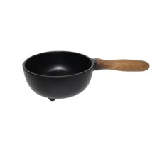 POT WITH WOODEN HANDLE