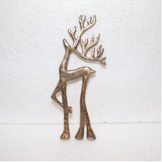 CARVED HORN LEG UP REINDEER SMALL