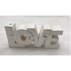 Hout puzzle "love" white